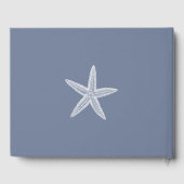 Dusty Blue Starfish Wedding Gästebuch (Rückseite)