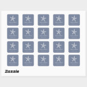 Dusty Blue Starfish Wedding Stickers (Blatt)