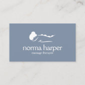 Dusty Blue Stone Massage Therapie Wellness Day Wel Visitenkarte (Vorderseite)