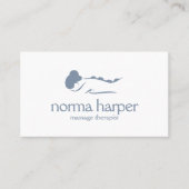 Dusty Blue Stone Massage Therapie Wellness Day Wel Visitenkarte (Vorderseite)