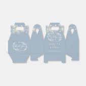 Dusty Blue String Lights Floral Wedding Geschenkschachtel (Ungefaltet)
