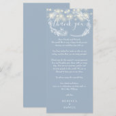 Dusty Blue String Lights Vielen Dank Platzkarte Menükarte (Vorne/Hinten)