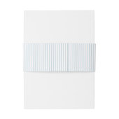 Dusty Blue Striped Elegance Classy Wedding Einladungsbanderole (Rückseitenbeispiel)