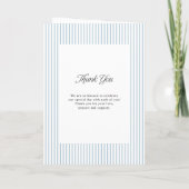 Dusty Blue Striped Elegance Classy Wedding Programm (Rückseite)