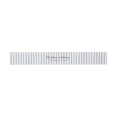 Dusty Blue Striped Wedding Belly Band (Flach)