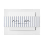 Dusty Blue Striped Wedding Belly Band (Vorderseite Beispiel)