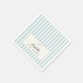 Dusty Blue Stripes Classic Party Napkins Serviette (Ecke)