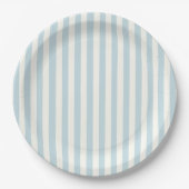 Dusty Blue Stripes Classic Party Pappteller (Vorderseite)
