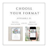 Dusty Blue Stripes Cross Foto Boy Taufe Einladung