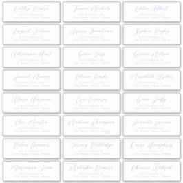 Dusty Blue Stylish script Gästeschrift Aufkleber