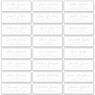 Dusty Blue Stylish script Gästeschrift Aufkleber