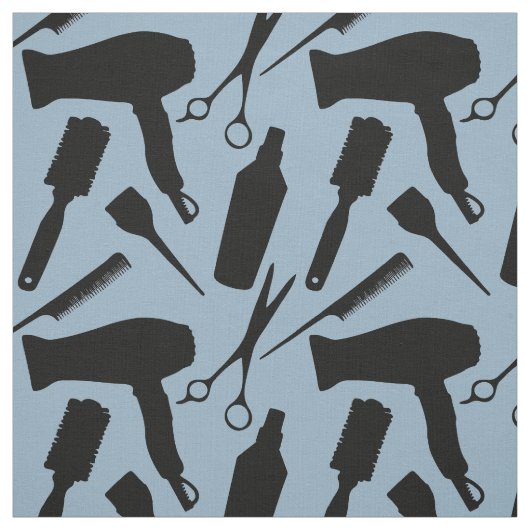 Dusty Blue Stylist Tools Friseursalon Stoff (Muster)