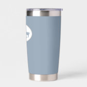 Dusty Blue Stylized Wedding Trauzeuge Thermobecher (Links)