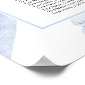 Dusty Blue Succulents Greenerity Seating Chart Poster (Ecke)