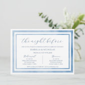 Dusty Blue Swan Probe Dinner Einladung (Stehend Vorderseite)