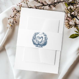 Dusty Blue Swan Wedding Bly Band Monogram Wappen