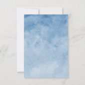 Dusty Blue Swan Wedding RSVP Card (Rückseite)