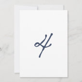 Dusty Blue Table 4 – French Stripe Wedding Einladung (Vorderseite)