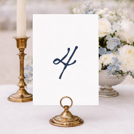 Dusty Blue Table 4 – French Stripe Wedding Einladung