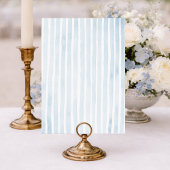 Dusty Blue Table 4 – French Stripe Wedding Einladung