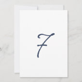 Dusty Blue Table 7 – French Stripe Wedding Einladung (Vorderseite)