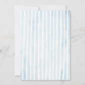 Dusty Blue Table 7 – French Stripe Wedding Einladung (Rückseite)