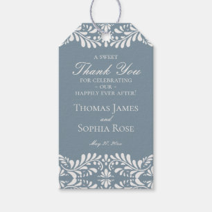 Dusty Blue Talavera Fiesta Wedding Party Liebhaber Geschenkanhänger