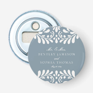 Dusty Blue Talavera Spanische Fiesta Gastgeschenke Flaschenöffner