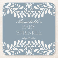 Dusty Blue Talavera Spanish Fiesta Baby Sprinkle