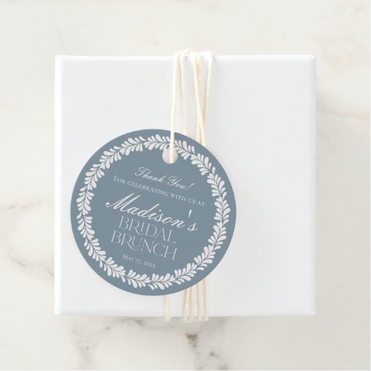 Dusty Blue Talavera Spanish Fiesta Bridal Brunch Geschenkanhänger (Beispiel)