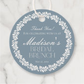 Dusty Blue Talavera Spanish Fiesta Bridal Brunch Geschenkanhänger (Vorderseite)