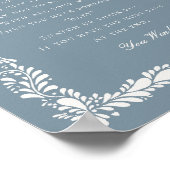 Dusty Blue Talavera Tile Dont Say Baby Showspiel Poster (Ecke)