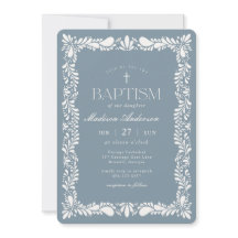 Dusty Blue Talavera Tile Fiesta Boy Baptisse