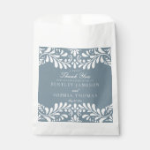 Dusty Blue Talavera Tile Fiesta Wedding Dessert Geschenktütchen (Vorderseite)