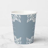 Dusty Blue Talavera Tile Spanish Fiesta Wedding Pappbecher (Links)