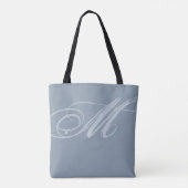 Dusty Blue Tasche Oversibles Monogramm (Rückseite)