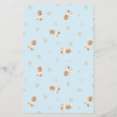 Dusty Blue Teddy Bear Baby Shooter Bingo Game Flye Flyer (Hinten)