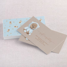 Dusty Blue Teddy Bear Baby Shower Registriernummer