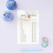 Dusty Blue Teddy Bear Baby Tracks Game Flyer (Einzeln)