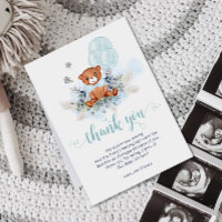 Dusty Blue Teddy Bear Balloon Babydusche