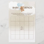 Dusty Blue Teddy Bear BINGO Baby Showspiele Flyer<br><div class="desc">Baby Bingo ist ein unterhaltsames und interaktives Spiel, das perfekt für jede Babydusche mit Teddybären geeignet ist. Jeder Gast erhält eine Bingokarte, um Geschenke auszufüllen, von denen Sie denken, dass sie geöffnet werden. Während die Mutter-zu-be ihre Geschenke öffnet, markieren die Gäste die entsprechenden Gegenstände auf ihrer Bingokarte. Der erste Gast,...</div>