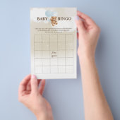 Dusty Blue Teddy Bear BINGO Baby Showspiele Flyer (Handgriff)