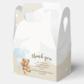 Dusty Blue Teddy Bear mit Balloons Geschenkschachtel (Geöffnet)