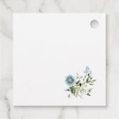 Dusty Blue Tee Party Baby in Bloom Baby Dusche Geschenkanhänger (Rückseite)