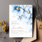 Dusty Blue Terracotta Rodelbahn mit Aussicht Einladung