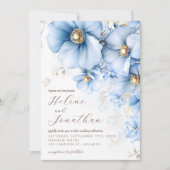 Dusty Blue Terracotta Rodelbahn mit Aussicht Einladung (Vorderseite)