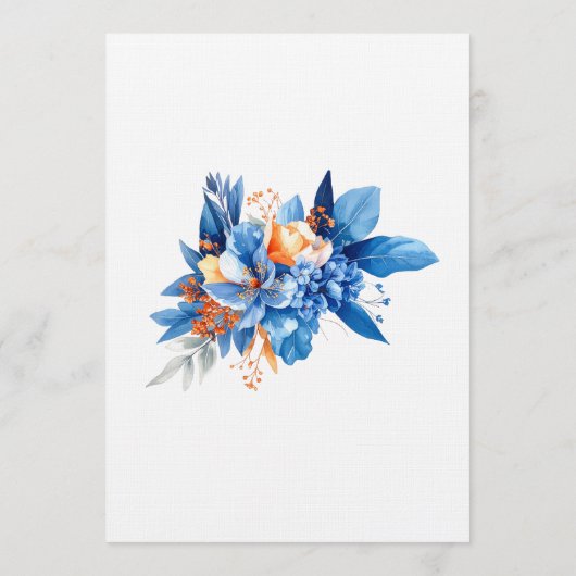 Dusty Blue Terracotta Rust Boho Elegant Wedding Einladung (Rückseite)