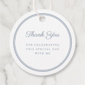 Dusty Blue Thank You Boy First Holy Communion Geschenkanhänger (Rückseite)