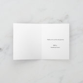 Dusty Blue Thankful Wedding Foto Collage Dankeskarte (Innenseite)