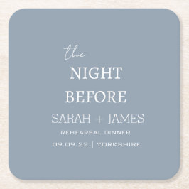 Dusty Blue The Night Before Probe Dinner Party Rechteckiger Pappuntersetzer